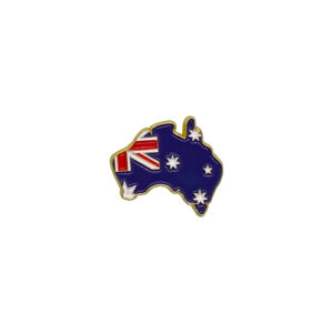 Pin Enamel Australian Flag Map