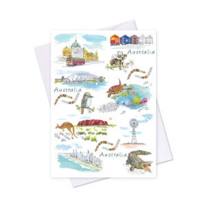 Greeting Card Australian Icons