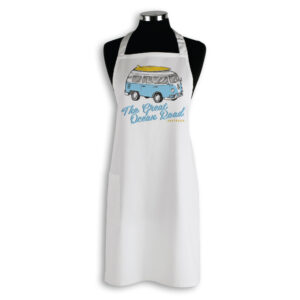 Apron Organic Cotton White Blue Side Kombi Great Ocean Road