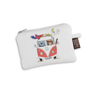 Purse Organic Cotton White Red Kombi Great Ocean Road