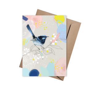 Greeting Card Wild Wren Pattern