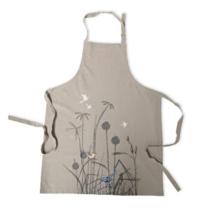 Apron Organic Cotton Grasslands Blue Wren