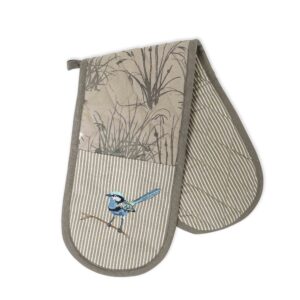 Double Mitt Organic Cotton Grasslands Blue Wren