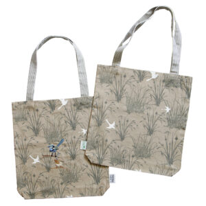 Shopper Bag Organic Cotton Grasslands Blue Wren