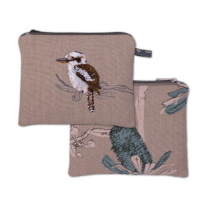 Purse Organic Cotton Kookaburra & Banksia