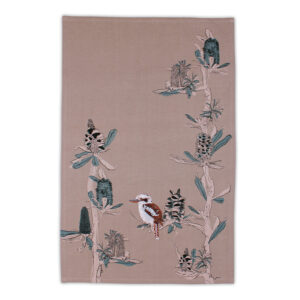Tea Towel Organic Cotton Kookaburra & Banksia