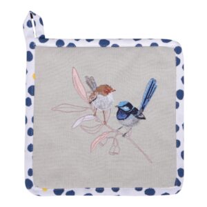 Pot Holder Organic Cotton Wild Wren
