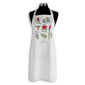 Apron Organic Cotton White Australian Wildflowers
