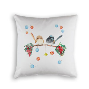 Cushion Cover Organic Cotton White Christmas Joy