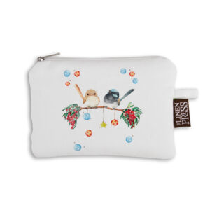 Purse Organic Cotton White Christmas Joy