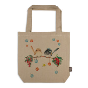 Tote Bag Organic Cotton Beige Christmas Joy