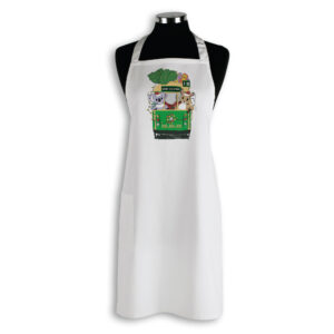 Apron Organic Cotton White Christmas Melbourne Tram