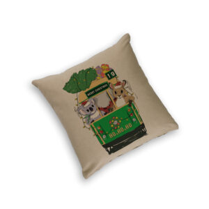 Cushion Cover Organic Cotton Beige Christmas Melbourne Tram