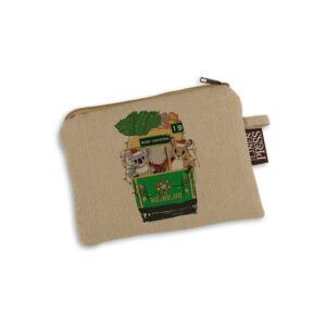 Purse Organic Cotton Beige Christmas Melbourne Tram