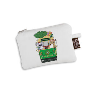 Purse Organic Cotton White Christmas Melbourne Tram