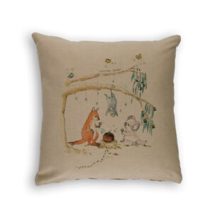 Cushion Cover Organic Cotton Beige Christmas Wonder