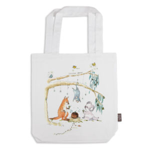 Tote Bag Organic Cotton White Christmas Wonder