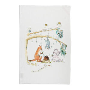 Tea Towel Organic Cotton White Christmas Wonder