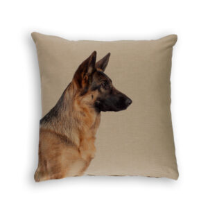 Cushion Cover Organic Cotton Beige German Shepherd