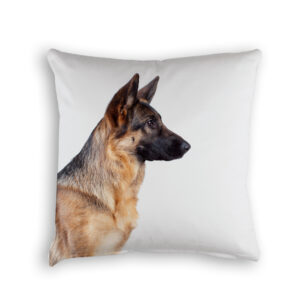 Cushion Cover Organic Cotton White German Shepherd
