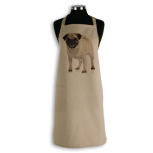 Apron Organic Cotton Beige Pug