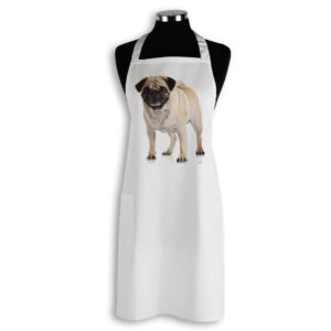 Apron Organic Cotton White Pug
