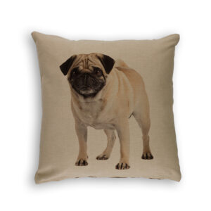 Cushion Cover Organic Cotton Beige Pug