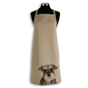 Apron Organic Cotton Beige Schnauzer