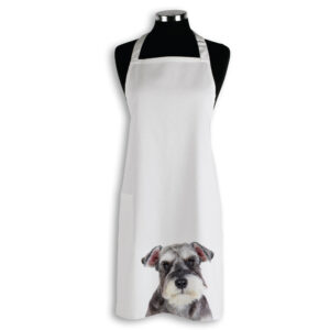 Apron Organic Cotton White Schnauzer