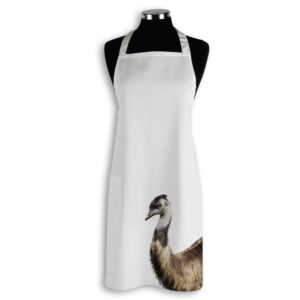 Apron Organic Cotton White Emu
