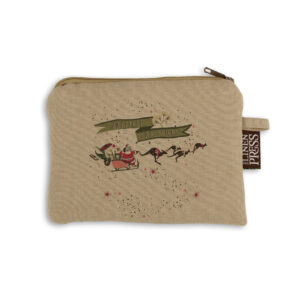 Purse Organic Cotton Beige Hapiest Christmas Santa