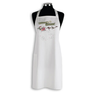Apron Organic Cotton White Hapiest Christmas Koala