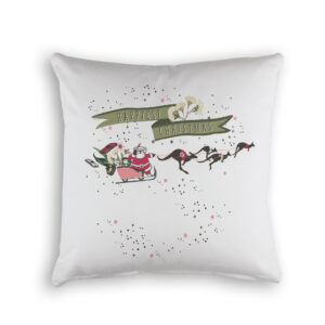 Cushion Cover Organic Cotton White Happiest Christmas Koala