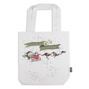 Tote Bag Organic Cotton White Hapiest Christmas Koala