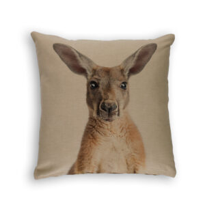 Cushion Cover Organic Cotton Beige Kangaroo
