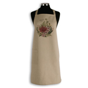 Apron Organic Cotton Beige Christmas Peace and Joy