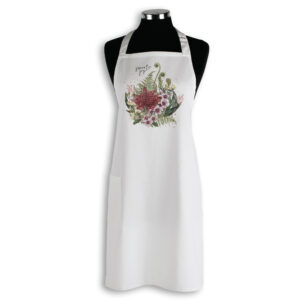Apron Organic Cotton White Christmas Peace and Joy