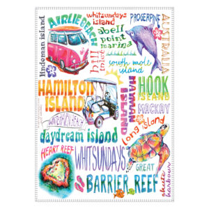 Tea Towel Microfibre The Whitsundays Deborah Broughton Words