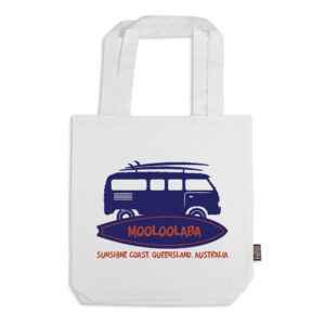 Tote Bag Organic Cotton White Mooloolaba Kombi
