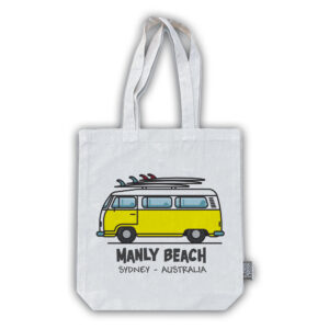 Tote Bag Cotton Manly Beach Yellow Kombi