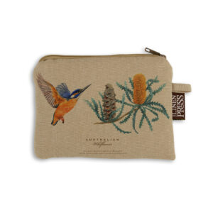 Purse Organic Cotton Beige Australian Wildflowers