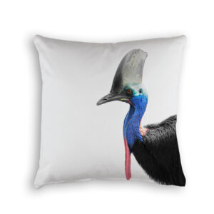 Cushion Cover Organic Cotton White Cassowary