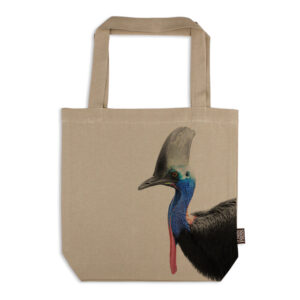 Tote Bag Organic Cotton Beige Cassowary