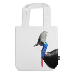 Tote Bag Organic Cotton White Cassowary