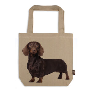 Tote Bag Organic Cotton Beige Dachshund