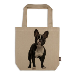 Tote Bag Organic Cotton Beige French Bulldog