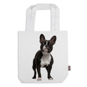 Tote Bag Organic Cotton White French Bulldog