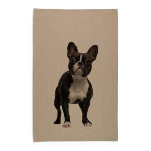 Tea Towel Organic Cotton Beige French Bulldog