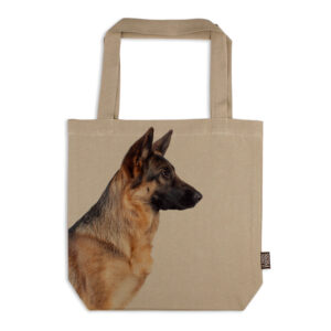 Tote Bag Organic Cotton Beige German Shepherd