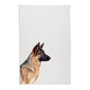Tea Towel Organic Cotton White German Shepherd